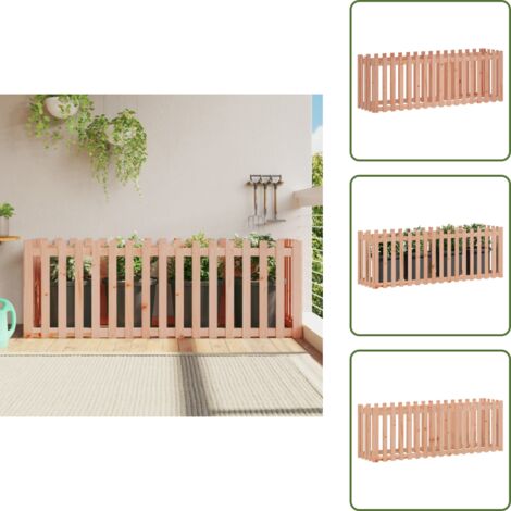 The Living Store Arriate elevado jardín valla madera maciza Douglas 200x50x70cm - Jardín