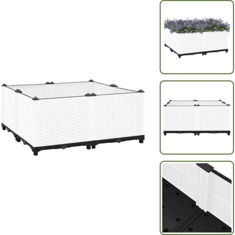 The Living Store Arriate polipropileno 80x80x38 cm - Maceta de polipropileno