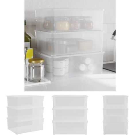 The Living Store Aufbewahrungsboxen 3 Stk. Kunststoff 10 L Stapelbar - Ordnungshelfer