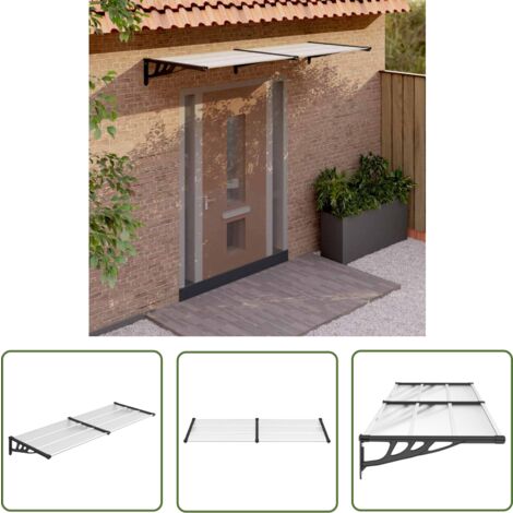 Auvent De Fenêtre / Porte D'entrée Extérieure - Matériau PC Résistant - Dimensions 40x40 Cm - Protection Contre Pluie Et Soleil - Abri Pour Terrasse, Balcon - Installation Facile