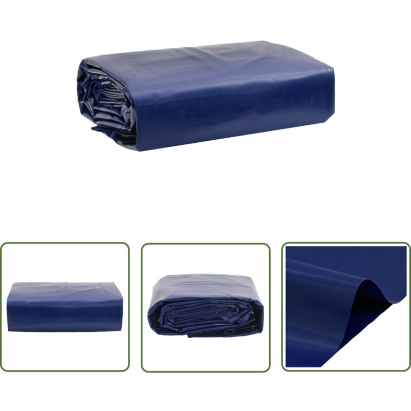 Bâche bleu 3x6 m 650 g/m² - Couverture Extérieure - Bâche Imperméable - Bâche Protectrice - Bâche Bleue - Bâche 3x6 Mètres - The Living Store