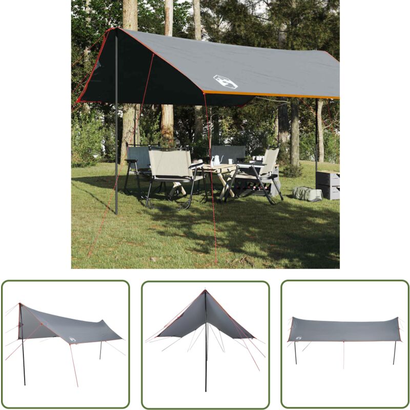 The Living Store - Bâche de camping orange 460x305x210 cm imperméable - Tente De Camping - Bâche Imperméable - Abri Extérieur - Protection Solaire