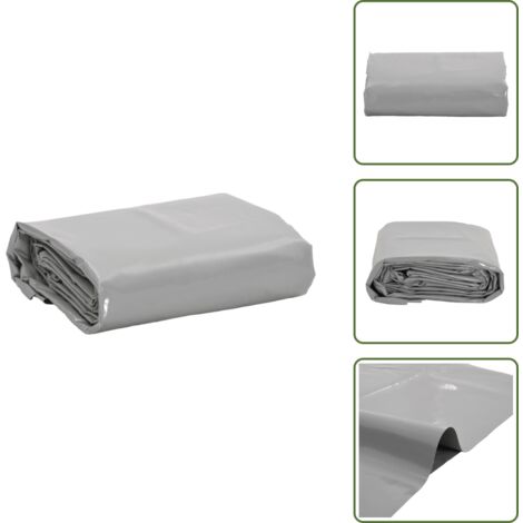 The Living Store Bâche gris 1,5x2 m 600 g/m² - Couverture Extérieure - Bâche Imperméable - Bâche Protectrice - Bâche Voiture - Bâche Moto