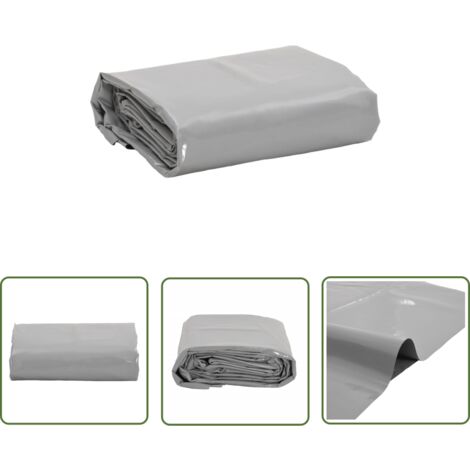 The Living Store Bâche gris 3x6 m 650 g/m² - Couverture Extérieure - Bâche Imperméable - Bâche Protectrice - Bâche Multifonction - Bâche Robuste