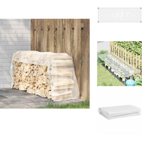 The Living Store Bâche transparente avec œillets 1x3 m polyéthylène - Protection extérieure