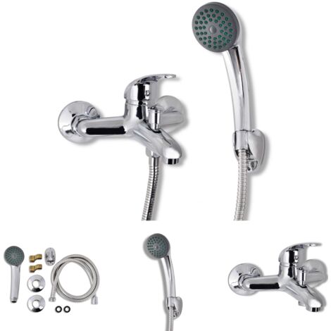 The Living Store Bad Dusche Mischbatterie Set Chrom -  Armaturen