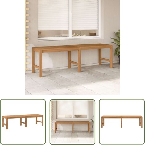 The Living Store Banc de jardin 150 cm bois de teck massif - Banc De Jardin - Banc En Bois - Mobilier De Jardin - Teck - Chaise Longue