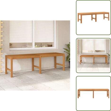 The Living Store Banco de jardín de madera maciza de teca 150 cm - Banco de madera