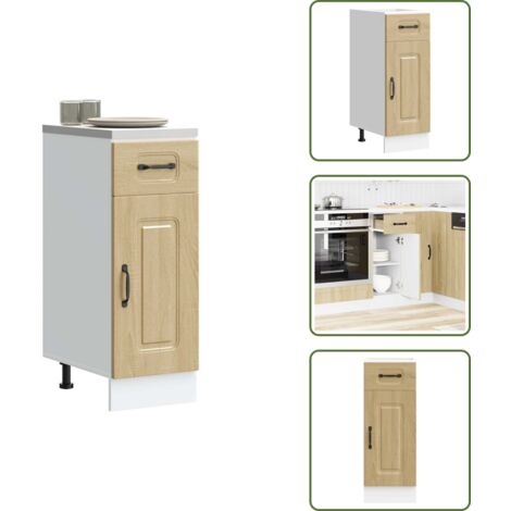 The Living Store Base da Cucina Kalmar Rovere Sonoma in Legno Multistrato - Base da cucina