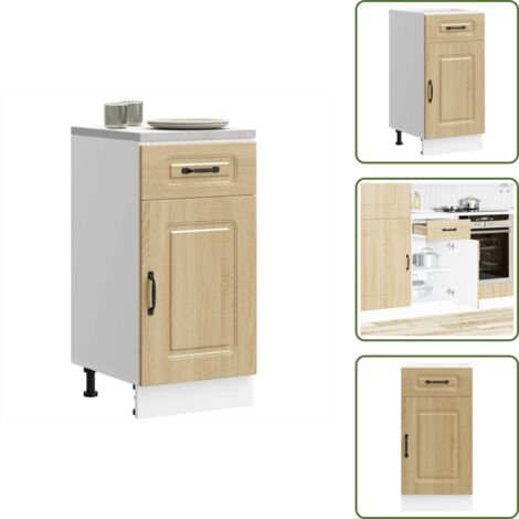 The Living Store Base da Cucina Kalmar Rovere Sonoma in Legno Multistrato - Base da cucina