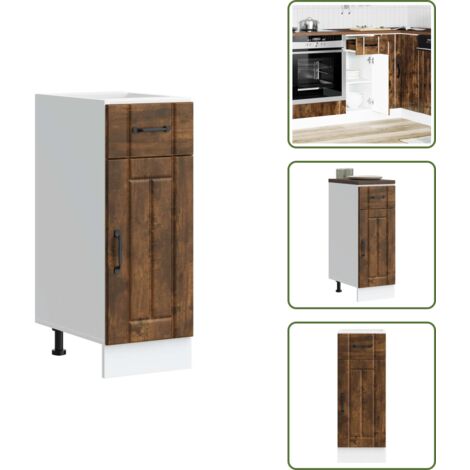 The Living Store Base da Cucina Lucca Rovere Fumo in Legno Multistrato - Base da cucina