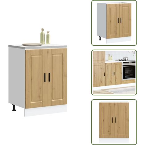 The Living Store Base da Cucina Porto Rovere Artigianale Legno Multistrato - Mobile da cucina