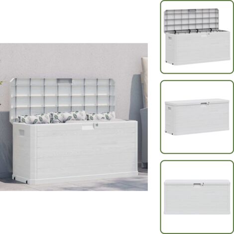 The Living Store Baule da Giardino 280 L Grigio Chiaro - Cuscini