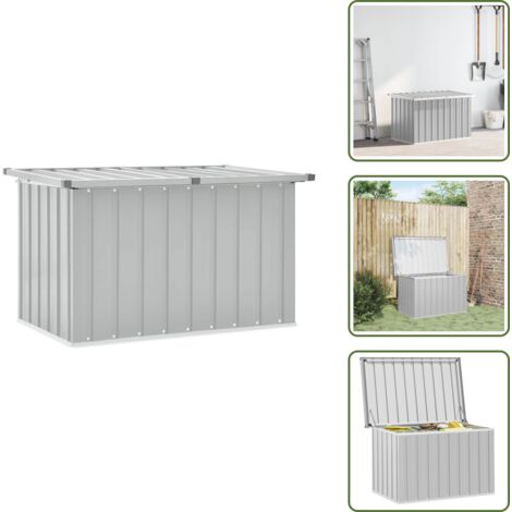 The Living Store Baule da Giardino Grigio 109x67x65 cm - Cassapanca da esterno