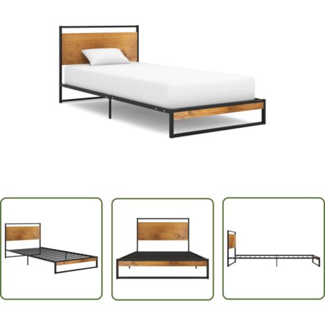 The Living Store Bettgestell Metall 90x200 cm - Bettgestell - Metallbett - Doppelbett - Boxspringbetten - Bettrahmen