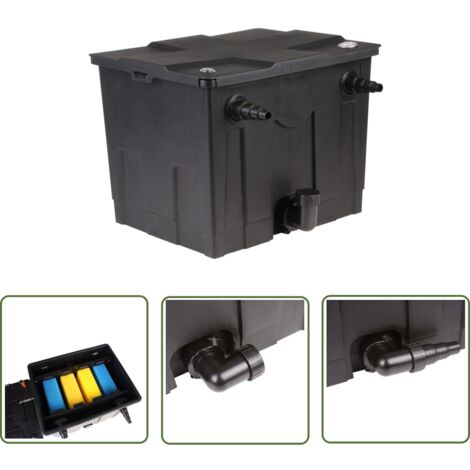 The Living Store Bio Teichfilter 8000 L/h - Bio-Teichfilter - Teichfilter - Biologischer Teichfilter - Teichreinigung - Filtersystem Für Teich