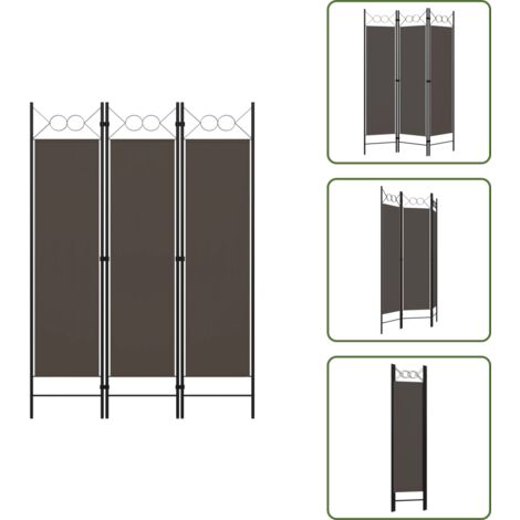 The Living Store Biombo divisor de 3 paneles gris antracita 120x180 cm - Pantalla de privacidad