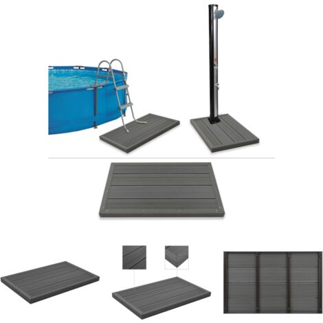 The Living Store Bodenelement für Solardusche Poolleiter WPC - Pool- & Whirlpool-Zubehör