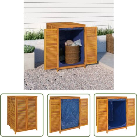 The Living Store Boîte de rangement de jardin 70x87x104 cm bois massif d'acacia - Boîte De Rangement Jardin - Coffre De Jardin - Rangement Extérieur - Meuble De Jardin - Acacia Massif