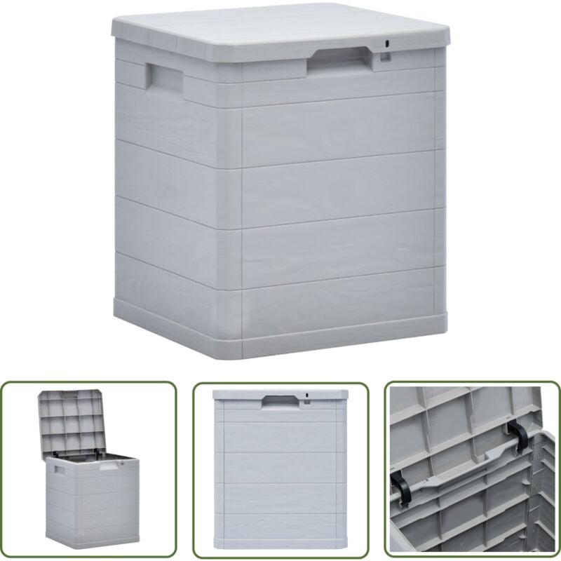Boîte de rangement de jardin 90 l Gris clair - Boîte De Rangement Jardin - Coffre De Jardin - Rangement Extérieur - Coffre Étanche - Stockage Jardin