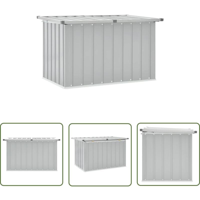 Boîte de rangement de jardin Gris 109x67x65 cm - Boîte De Rangement Jardin - Coffre De Jardin - Rangement Exterieur - Meuble De Jardin - Coffre De