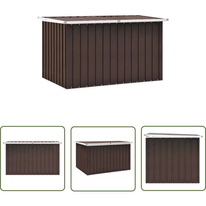 Boîte de rangement de jardin Marron 149x99x93 cm - Boîte De Rangement Jardin - Coffre De Jardin - Rangement Extérieur - Meuble De Jardin - Décoration