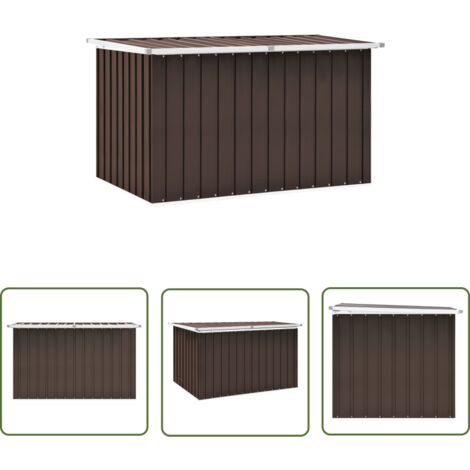 The Living Store Boîte de rangement de jardin Marron 149x99x93 cm - Boîte De Rangement Jardin - Coffre De Jardin - Rangement Extérieur - Meuble De Jardin - Décoration Jardin