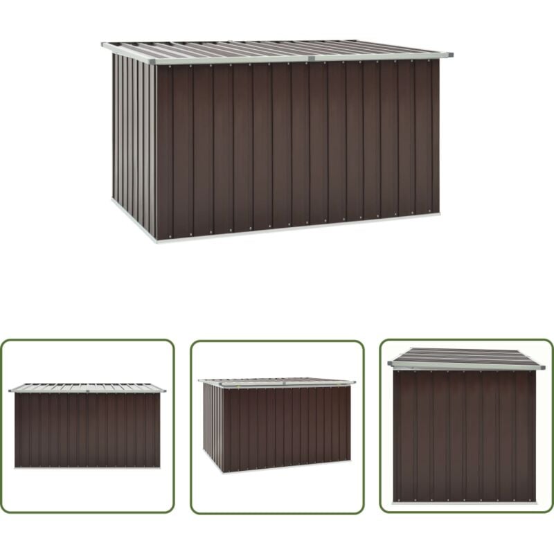Boîte de rangement de jardin Marron 171x99x93 cm - Boîte De Rangement Jardin - Coffre De Jardin - Rangement Exterieur - Meuble De Jardin - Abri
