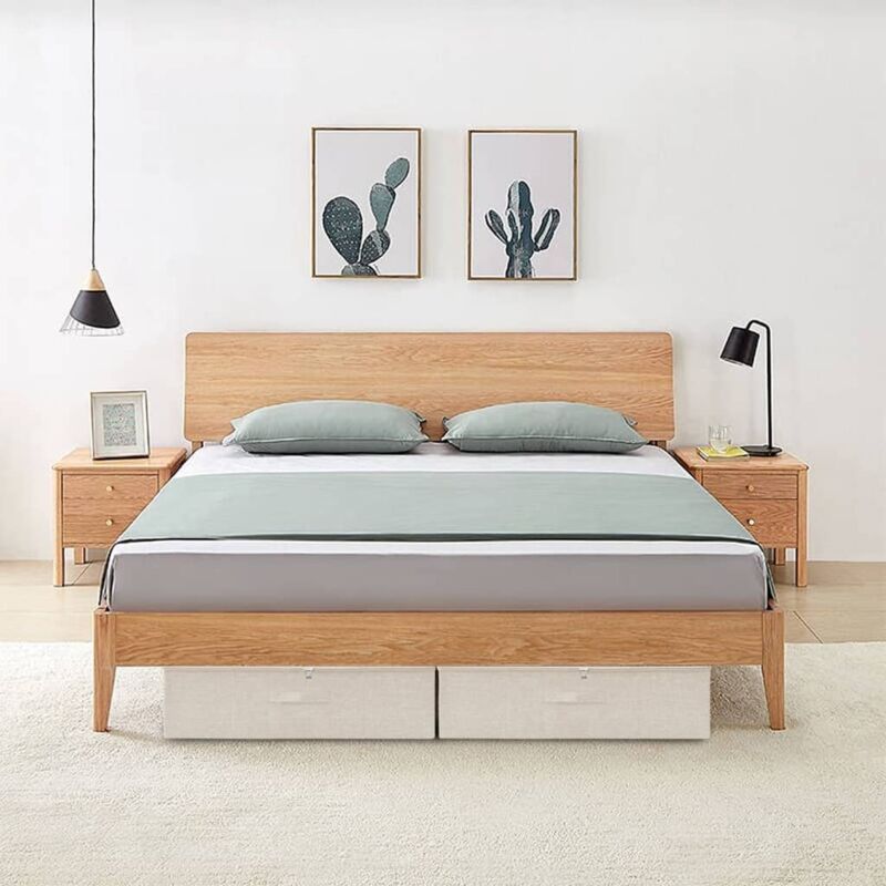 The Living Store - Boîtes de rangement 2 pcs Tissu 70x40x18 cm Crème Crème