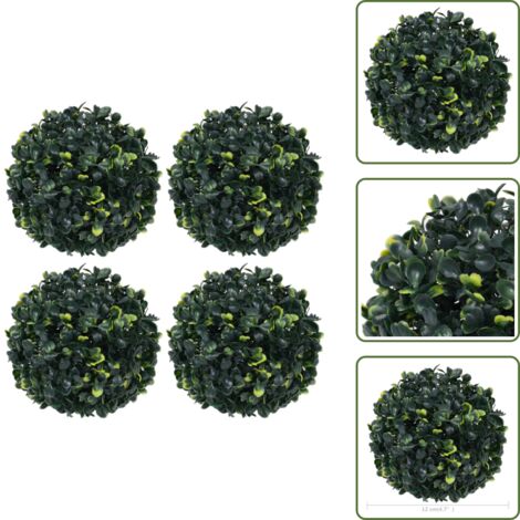 The Living Store Bolas de boj artificial 4 unidades 12 cm - Boj artificial
