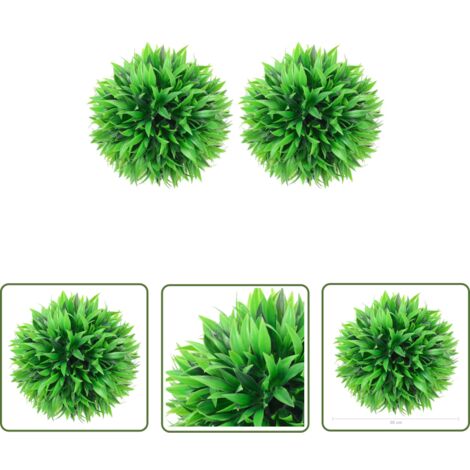 The Living Store Boules de buis artificielles 2 pcs 30 cm - Balles De Buis Artificielles - Décoration Intérieur Extérieur - Plantes Artificielles - Verdure Synthétique - Boules De Sapin Artificielles
