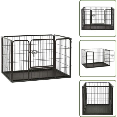The Living Store Box per Cuccioli in Acciaio 91,5x59x61 cm - Box in acciaio