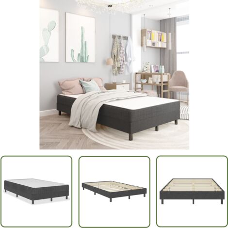 The Living Store Boxspringbett Dunkelgrau Stoff 120x200 cm - Boxspringbett - Doppelbett - Bettenrahmen - Schlafen - Komfort