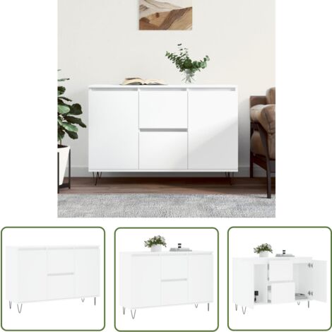 MAISON CHIC The Living Store - Buffet blanc 104x35x70 cm bois d'ingénierie