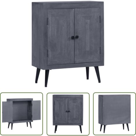 The Living Store Buffet Bois solide de manguier 60x30x76 cm - Buffet - Meuble De Rangement - Commode - Mobilier - Design Vintage