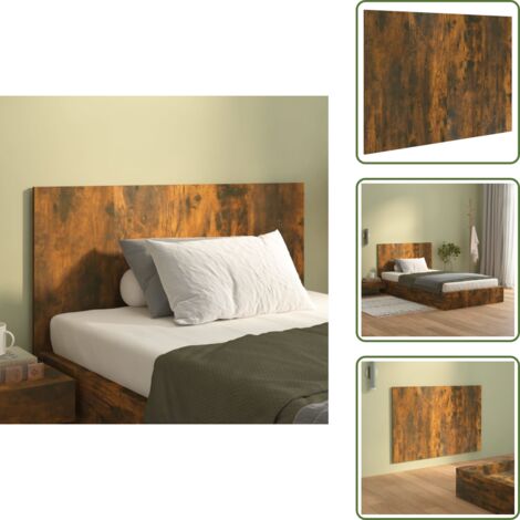 The Living Store Cabecero cama madera contrachapada roble ahumado 120x1,5x80 cm - Madera contrachapada