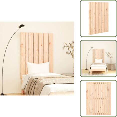 The Living Store Cabecero de cama de pared madera maciza de pino 82,5x3x110 cm - Cabecero de pared