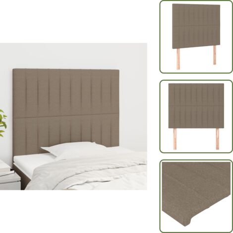 The Living Store Cabecero de cama gris topo 90x5x118/128 cm Tela - Cabecero gris