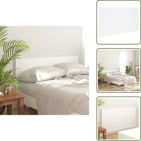 The Living Store Cabecero de cama madera contrachapada blanco 160x1,5x80 cm - Madera contrachapada