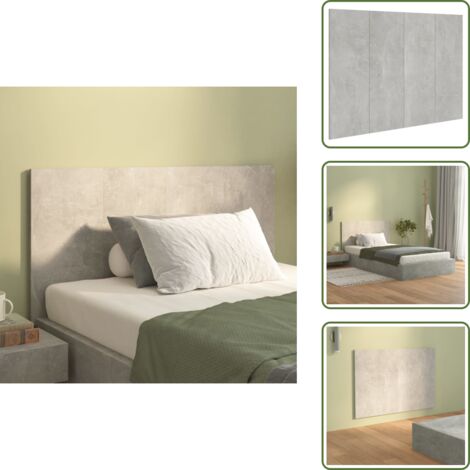 The Living Store Cabecero de cama madera contrachapada gris 120x1,5x80 cm - Madera contrachapada