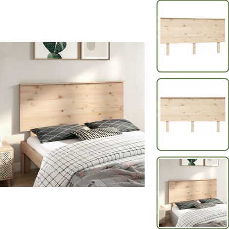 The Living Store Cabecero de cama madera maciza de pino 154x6x82,5 cm - Cabecero de cama de pino