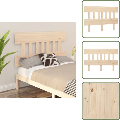 The Living Store Cabecero de cama madera maciza de pino 163,5x3x81 cm - Cabecero de cama de pino
