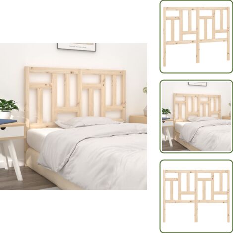The Living Store Cabecero de cama madera maciza de pino 165,5x4x100 cm - Madera maciza