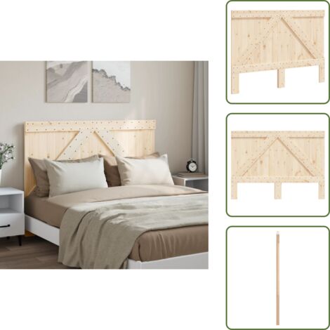The Living Store Cabecero de madera maciza de pino 140x104 cm - Madera maciza de pino