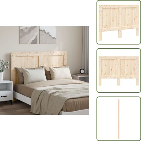 The Living Store Cabecero de madera maciza de pino 140x104 cm - Madera maciza de pino