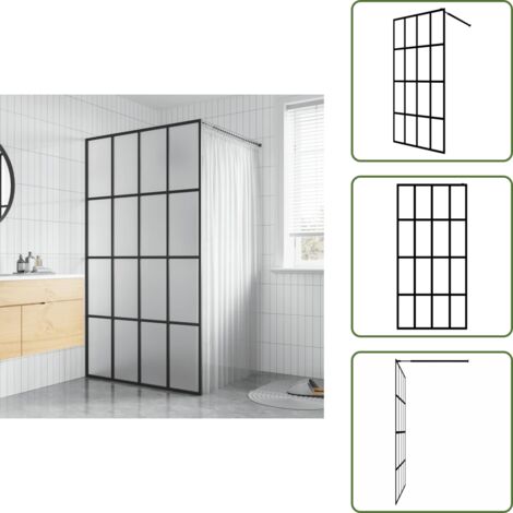 The Living Store Cabina Doccia con Schermo in Vetro Temperato Glassato 100x195cm - Cabina doccia moderna