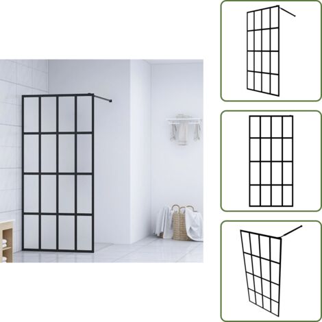 The Living Store Cabina Doccia con Schermo in Vetro Temperato Glassato 140x195cm - Cabina doccia moderna