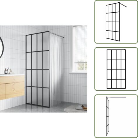 The Living Store Cabina Doccia con Schermo in Vetro Temperato Glassato 80x195 cm - Cabina doccia moderna