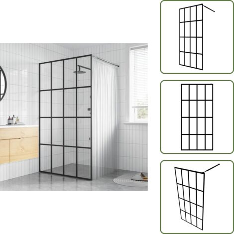 The Living Store Cabina Doccia con Vetro Temperato Trasparente 80x195 cm - Cabina doccia moderna
