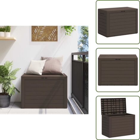 The Living Store Caja de almacenamiento de jardín marrón 78x44x55 cm - Almacenamiento exterior